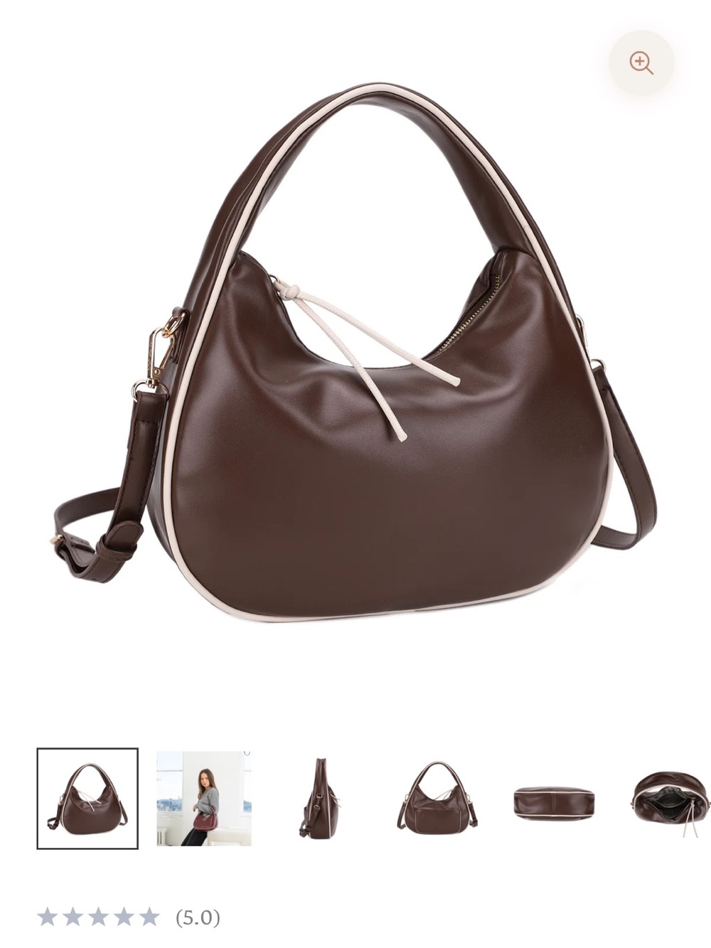 Mali + Lili Shoulder/crossbody bag with Contrast Trim